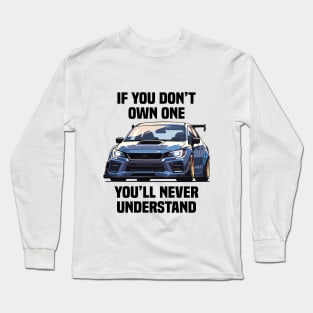 Subaru STI Car Art - Impreza WRX Turbo Modified JDM Car Long Sleeve T-Shirt